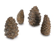 Real Fyre 4 Assorted Ceramic Designer Pine Cones Real Fyre 4 Assorted Ceramic Designer Pine Cones