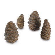 Real Fyre 4 Assorted Ceramic Designer Pine Cones (Case of 6)