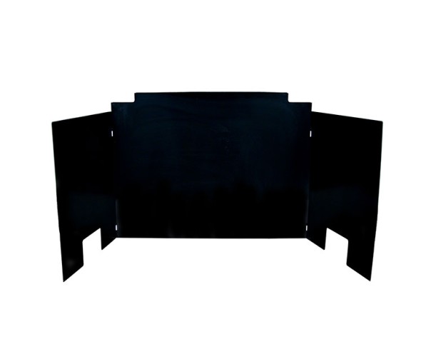 Real Fyre Three-Panel Contemporary Fyreback Black Porcelain Real Fyre Three-Panel Contemporary Fyreback Black Porcelain
