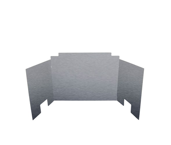 Real Fyre Three-Panel Contemporary Fyreback Satin Stainless Real Fyre Three-Panel Contemporary Fyreback Satin Stainless
