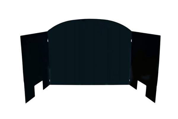 Real Fyre Three-Panel Traditional Fyreback Black Porcelain 