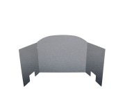 Real Fyre Three-Panel Traditional Fyreback Satin Stainless Real Fyre Three-Panel Traditional Fyreback Satin Stainless
