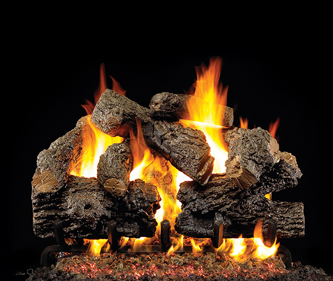 Real Fyre Outdoor Charred Royal English Oak Gas Log Set Real Fyre Outdoor Charred Royal English Oak Gas Log Set