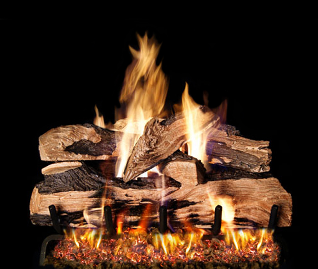 Real Fyre Split Oak Designer Plus Flame Enhanced Vented Gas Log Set