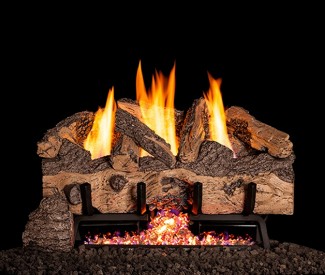 Real Fyre Charred Gnarled Split Oak Vent-Free Logs Only