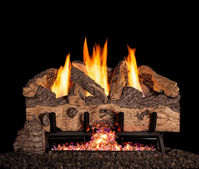 Real Fyre Charred Gnarled Split Oak Gas Log Set
