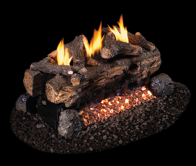 Real Fyre Evening Fyre Split See-Thru Vent-Free Gas Log Set