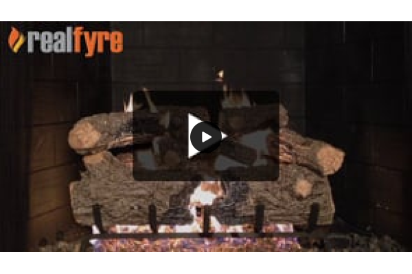 Real Fyre Burnt Rustic Oak Listed Gas Log Set