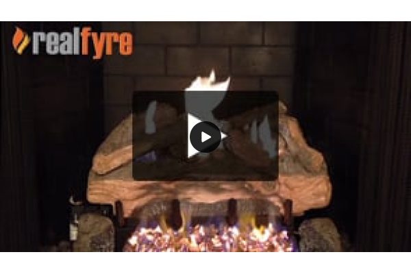 Real Fyre Evening Fyre Split Gas Log Set