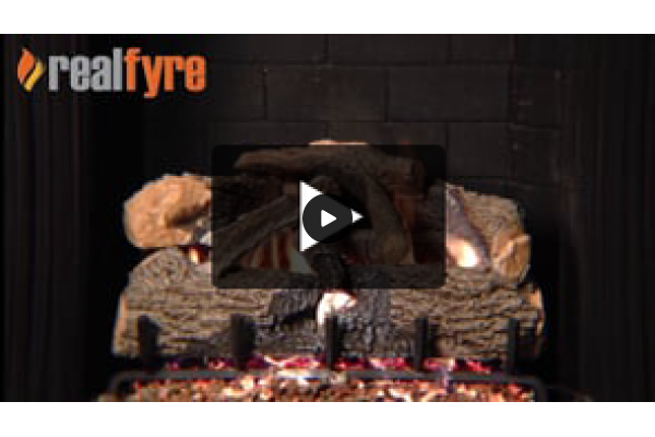 Real Fyre Charred Evergreen Oak Gas Log Set