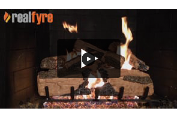 Real Fyre Burnt Split Oak Listed Gas Log Set