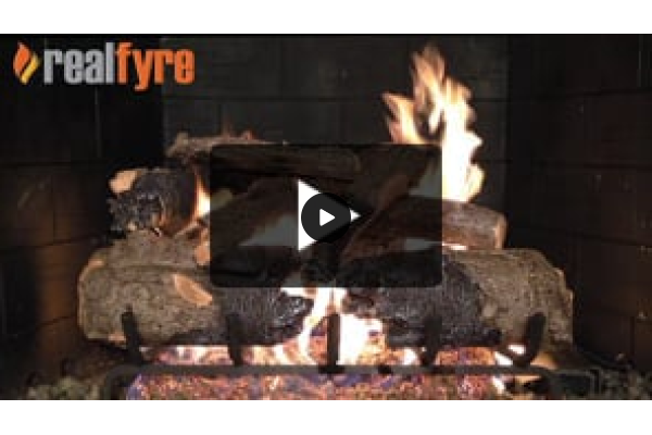 Real Fyre Charred American Oak Listed Gas Log Set