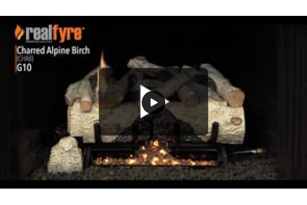 Real Fyre Charred Alpine Birch ANSI Gas Log Set