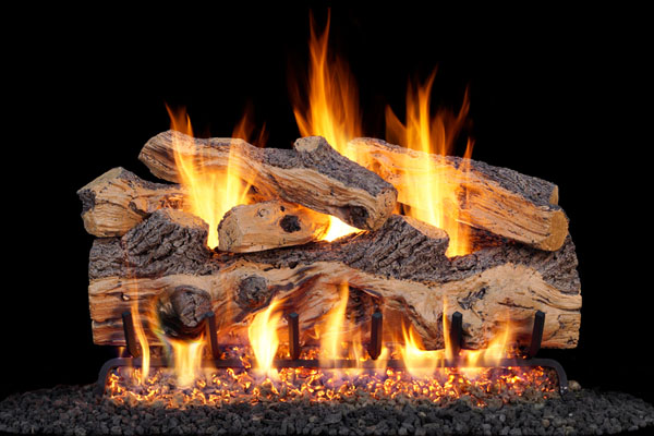 Real Fyre Gnarled Split Oak ANSI Gas Log Set