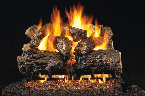 Real Fyre Burnt Rustic Oak Listed Gas Log Set Real Fyre Burnt Rustic Oak Listed Gas Log Set