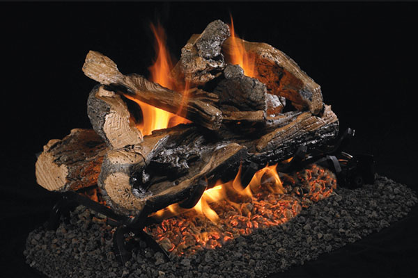 Real Fyre Rugged Split Oak See-Thru ANSI Gas Log Set