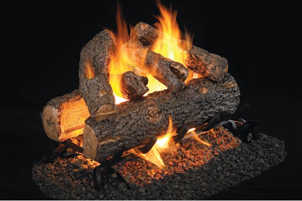 Real Fyre Golden Oak Designer Plus See-Thru Gas Logs