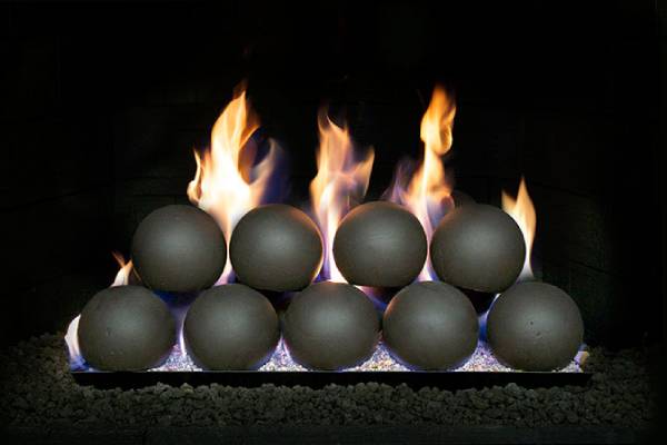 Real Fyre Epic Black Vented Fyre Spheres Set