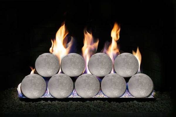 Real Fyre Graystone Vented Fyre Spheres Set