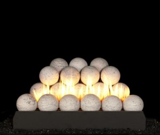 Real Fyre Carrera Marble Vented Fyre Spheres Set Real Fyre Carrera Marble Vented Fyre Spheres Set