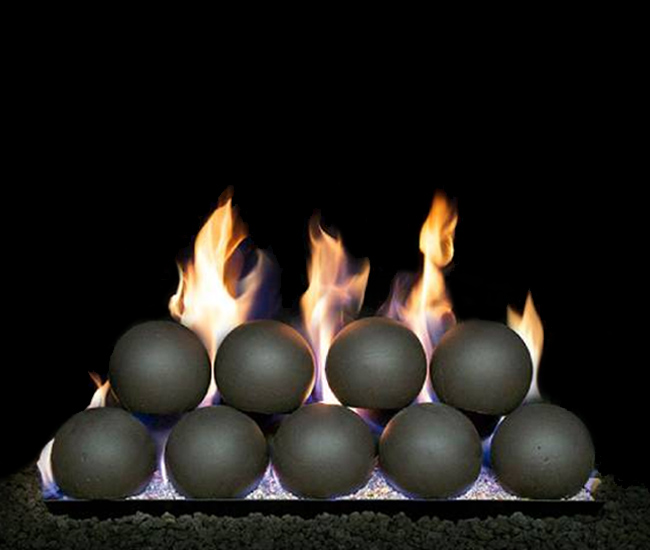 Real Fyre Epic Black Vent-Free Fyre Spheres Set