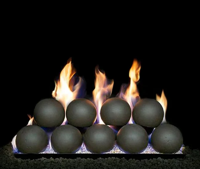 Real Fyre 5-inch Epic Black Vented Fyre Spheres | RealFyreStore.com