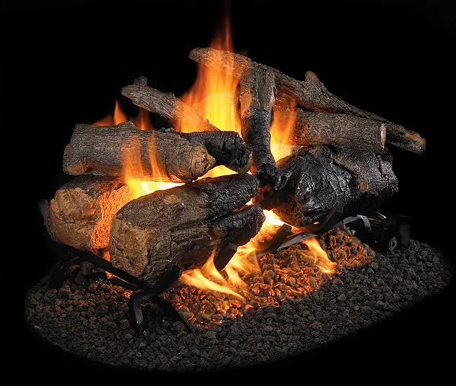 Real Fyre Charred American Oak Gas Log Set - Thumbnail 4