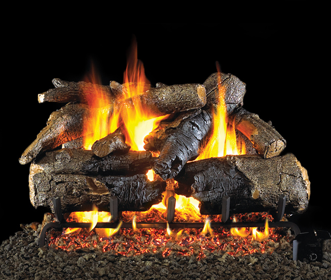 Real Fyre Outdoor Charred American Oak Gas Log Set