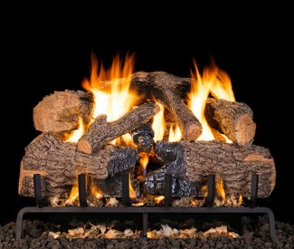 Real Fyre Outdoor Charred Angel Oak Vented Gas Log Set
