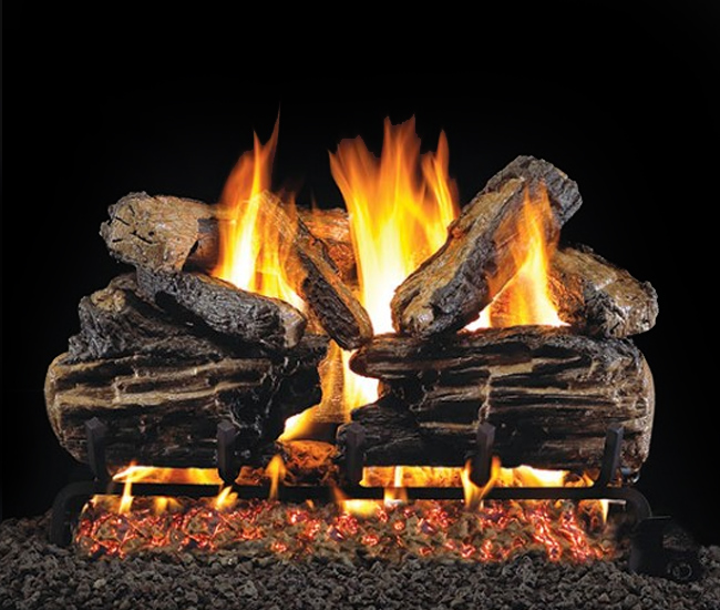 Real Fyre Charred Split Gas Log Set
