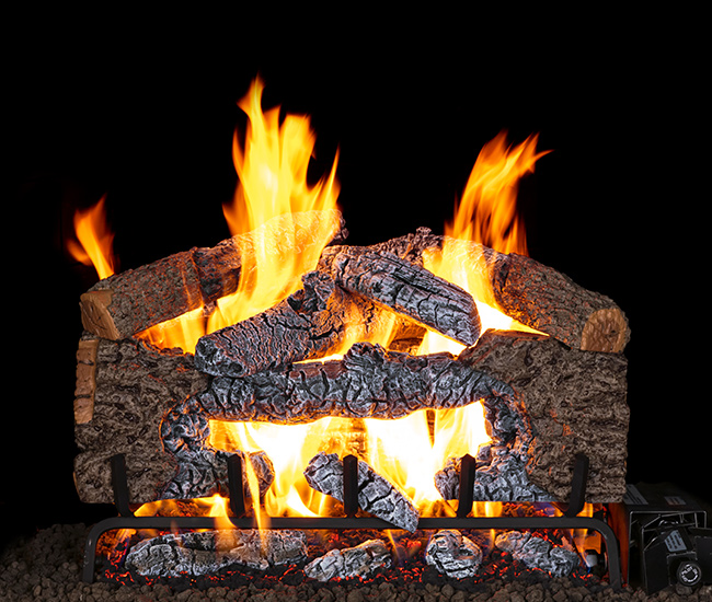 Real Fyre Charred Cinder Oak Gas Log Set