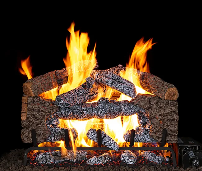 Real Fyre CNDO Charred Cinder Oak Gas Logs | RH Peterson