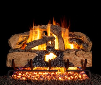 Real Fyre Charred Evergreen Split Oak Logs Only