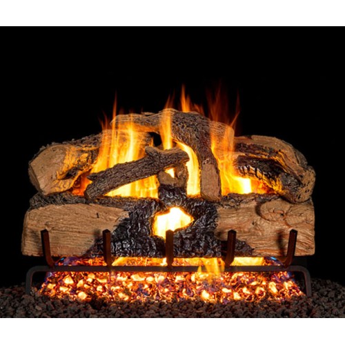 Real Fyre ENS Charred Evergreen Split Oak Gas Logs | RH Peterson