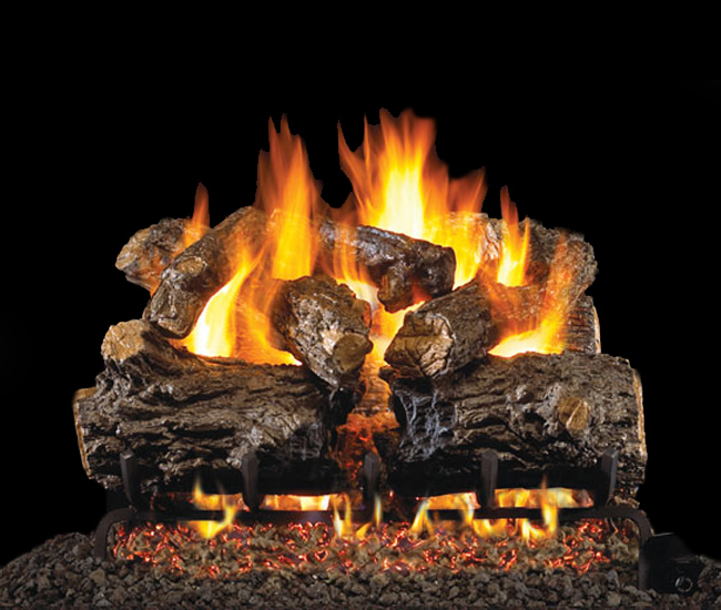 Real Fyre Burnt Rustic Oak Gas Log Set