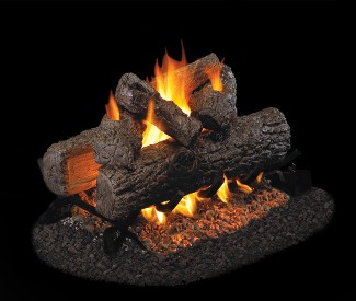 Real Fyre Outdoor Golden Oak See-Thru Vented Gas Log Set