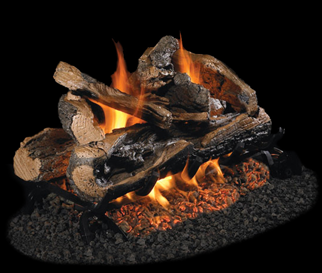 Real Fyre Rugged Split Oak See-Thru Gas Log Set