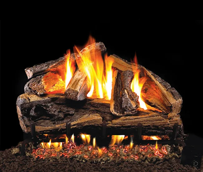 Rugged Split Oak Vented Gas Log Set