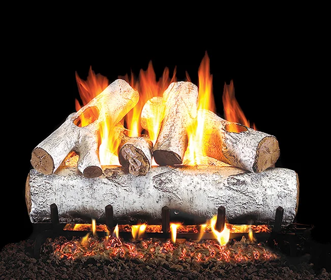 White Birch Vented Gas Log Set