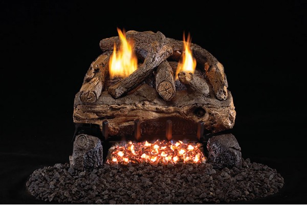 Real Fyre Evening Fyre Split Gas Log Set