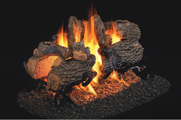 Real Fyre Charred Oak See-Thru Listed Gas Log Set