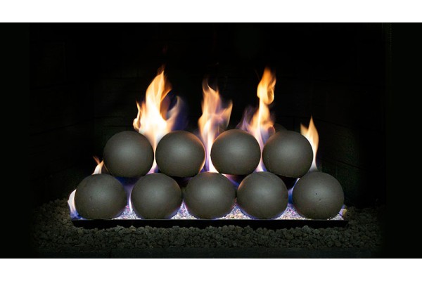 Real Fyre 4-inch Epic Black Vent-Free Fyre Spheres, Sets