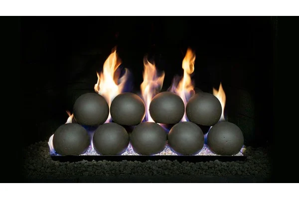Real Fyre 4-inch Epic Black Vent-Free Fyre Spheres, Sets