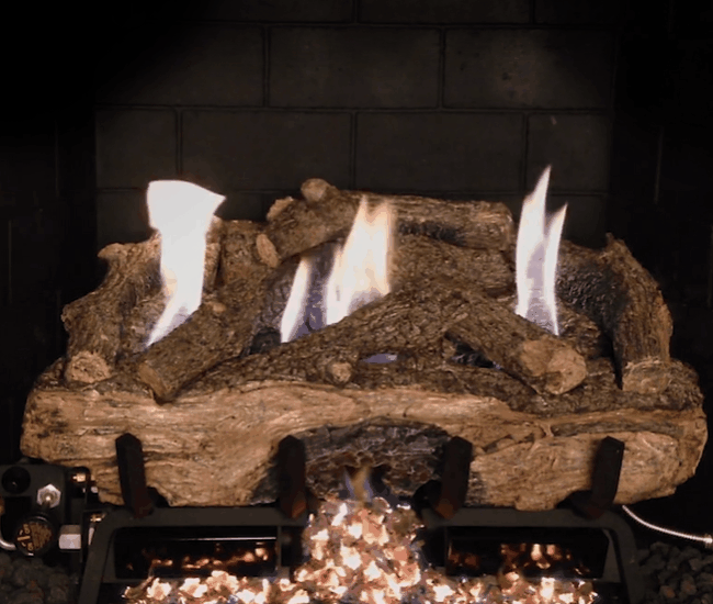 Real Fyre Outdoor Charred Aged Split Vent-Free Gas Log Set