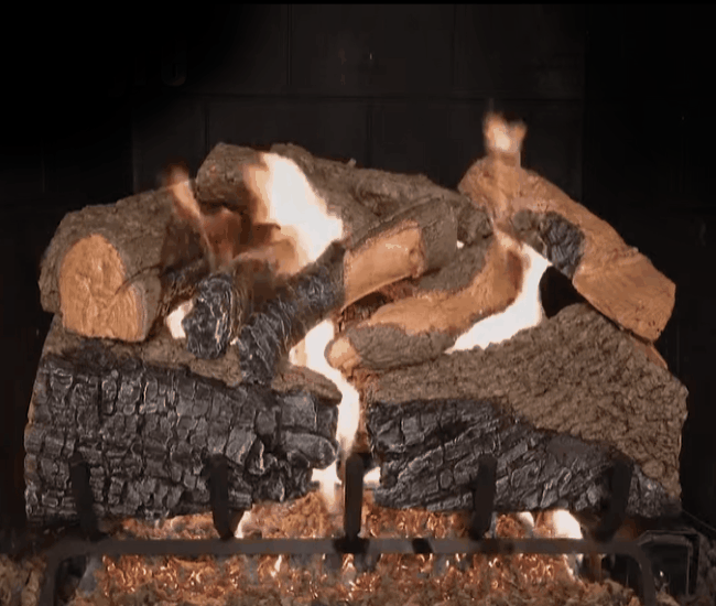 Real Fyre Charred Majestic Oak Flame Enhanced Vented Gas Log Set