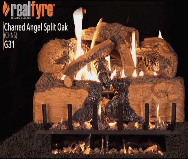 Real Fyre Charred Angel Split Oak Gas Log Set