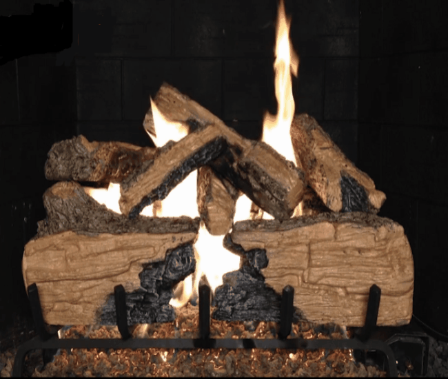 Real Fyre Charred Split Gas Log Set