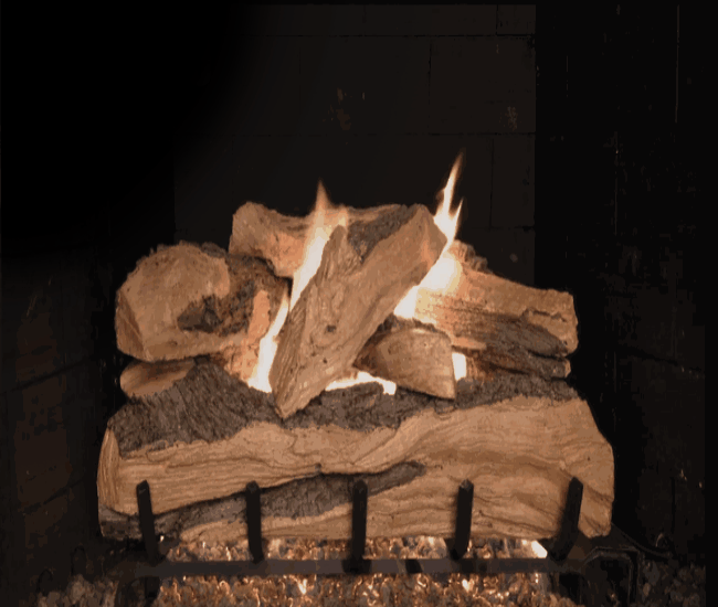 Real Fyre Split Oak Designer Plus Gas Log Set